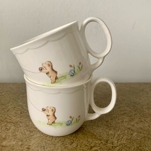2 Vintage Busy Bear Bone China Child Cup by Noritake 1984